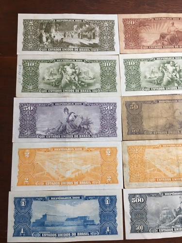 Lote de 15 billetes de papel moneda de Brasil Cruzeiros 018797 - Imagen 6 de 8