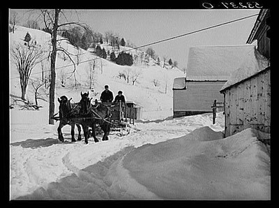 Clinton Gilbert Farm,Woodstock,Windsor County,Vermont,VT,March 1940,FSA,1