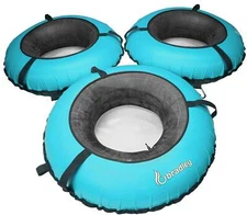 Pack of three Bradley heavy duty tubes for floating the river; Whitewater water