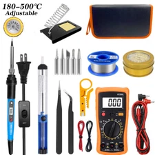 80W Electric Soldering Iron Welding Gun Tool Kit Solder Wire Desoldering Pump US