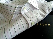 NEW WITH TAG RALPH LAUREN BLACK LABEL DRESS SHIRT.  HAND MADE IN ITALY. SALE