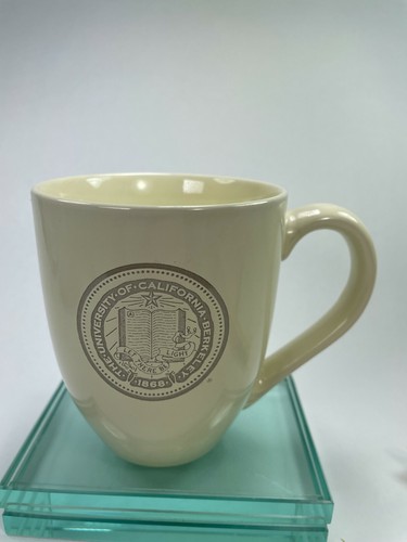 University Of California Berkeley Mug Beige 4 1/4Tall Est 1858 Carved Cup C26