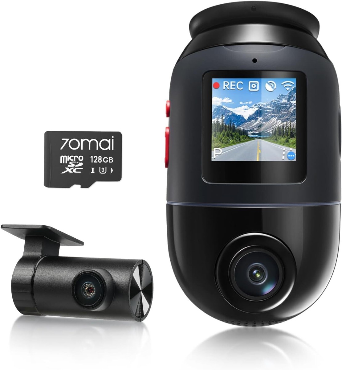タイムセール送込70mai Dash Cam Omni 360度回転　128GB 70mai Dash Cam Omni 360° Recorder 128GB eMMC GPS WiFi