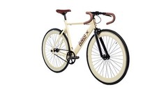 Moma Munich Fixie 28″ City Bike Beige/Brown Fixed‑Gear Single‑Speed