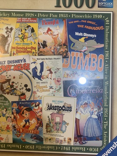 Disney vintage Movie Posters 1000 Piece Family Jigsaw Puzzle Ravensberger - Picture 5 of 6