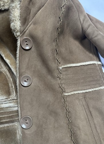 BRAETAN Cappotto Giacca Donna XS Pelliccia Ecopelliccia Marrone Tasche - Foto 12 di 12