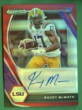 RACEY MCMATH 2021 PRIZM DRAFT ROOKIE RED PRIZM AUTO /199 LSU TIGETS TITANS