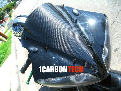 CARBON FIBER WINDSCREEN WINDSHIELD 04-05-06 2004-2005-2006 YAMAHA YZF R1 - Picture 4 of 6