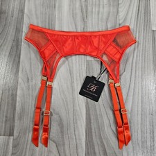 Honey Birdette Erica Burnt Orange Suspender Garter Belt Size S  NWT