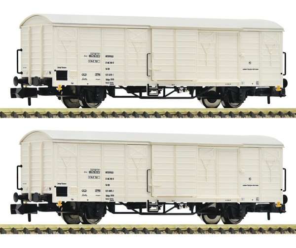Fleischmann N 826212 Set 2 GüTerwagen KüHlwagen Interfrigo Dr Epoche 4 Neu 1:160-image