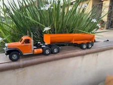 SMITH MILLER B MACK END DUMP IN ORANGE WITH BLACK FENDERS  IN THE BOX  1.16