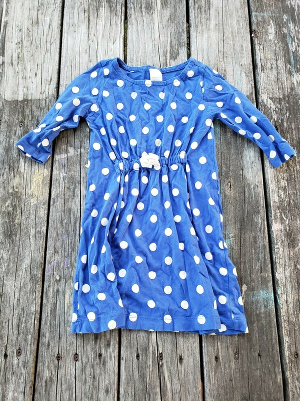 Crewcuts ~ Girls Blue White Polka Dot Dress ~ Size 5