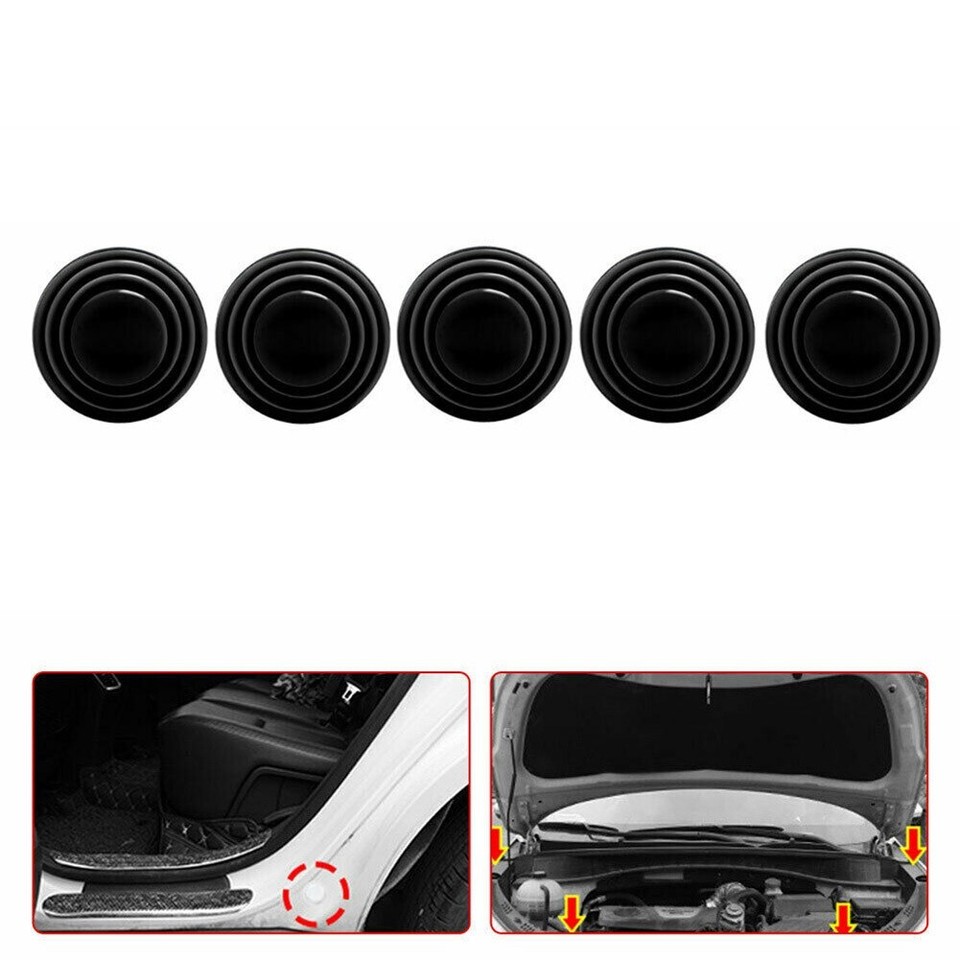 5 Pcs New Car Door Shock Absorber Sticker Silicone Gasket Soundproof