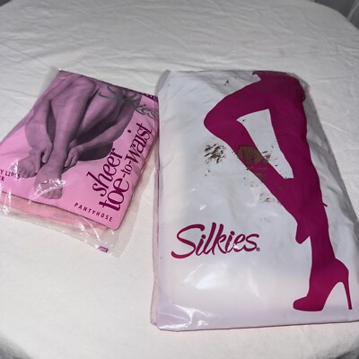 Silkies Ultra Knee Highs Sheer Toe To Waist Pantyhose Nylons