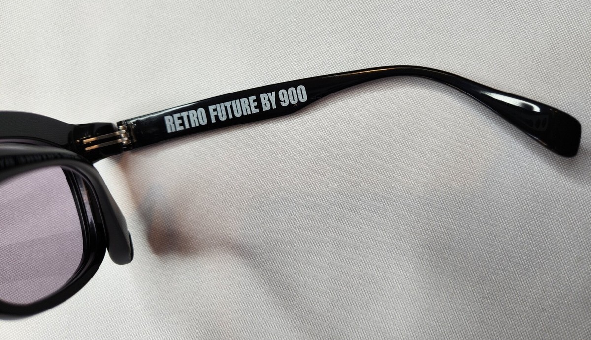 FACTORY900 RETRO FUTURE RF-021 COL. 001 BLACK UNISEX SUNGLASSES