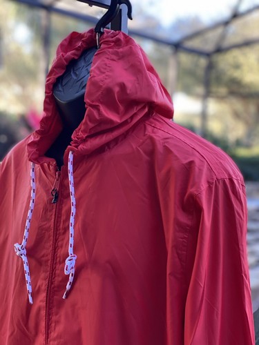 DC Windbreaker Jacket Large - Men's Red Nylon Windbreaker, New with Tags - Picture 4 of 12