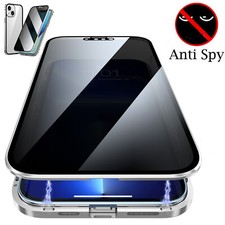 New Privacy Anti Spy Magnetic 360 Protective Case For iPhone 14 Pro MAX 13 12 XR