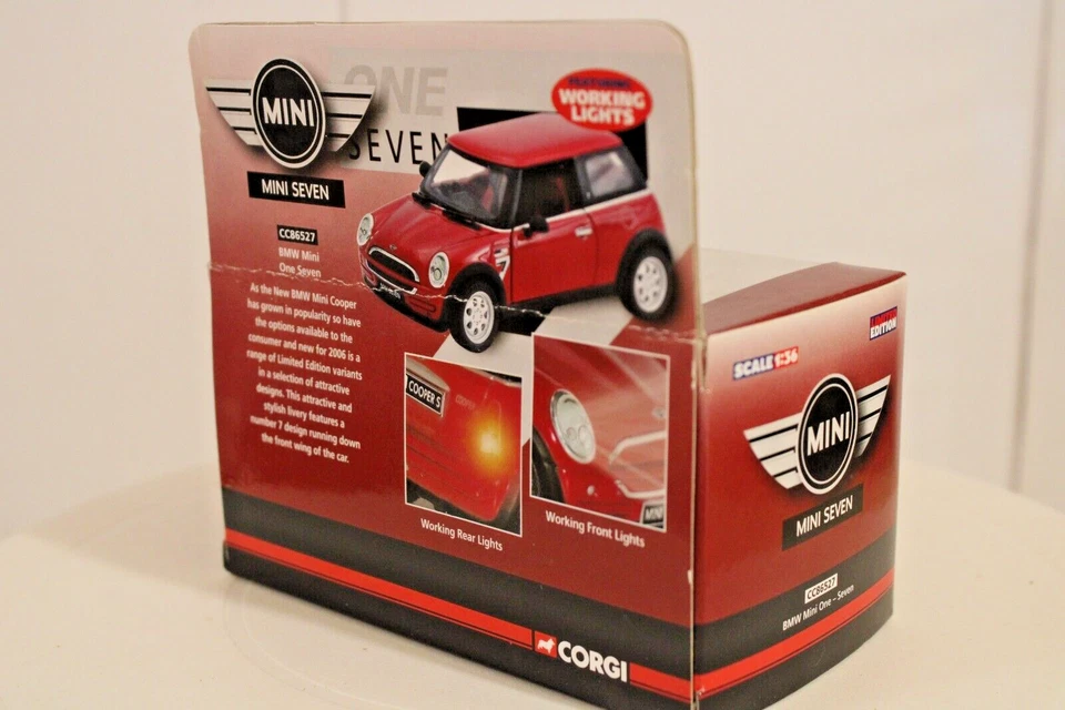 Corgi #CC86527  2001 BMW Mini Cooper - ONE SEVEN - Working Lights - Image 2 of 4