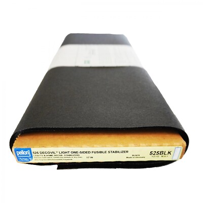525 - Pellon - Decovil Light - einseitige Sicherung - 17 Zoll/43 cm breit - schwarz