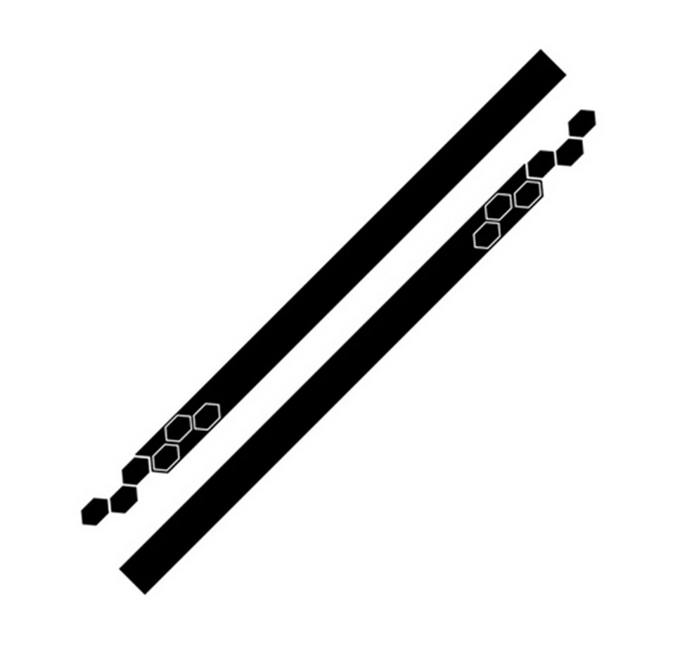 Car Hood Side Body Sticker Rear Mirror Vinyl Decal Black Waterproof Accessory X5 - Image 4 of 4