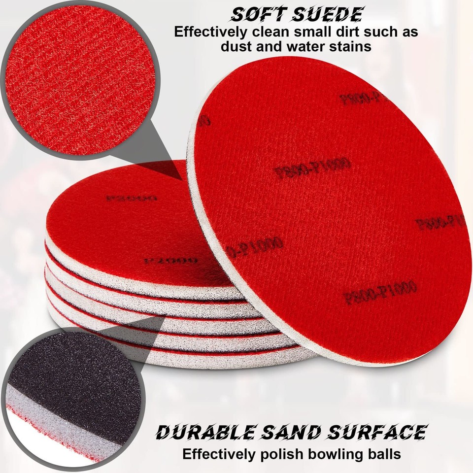 6 Pieces Bowling Sanding Pads Bowling Accessories Bowling Ball Sanding