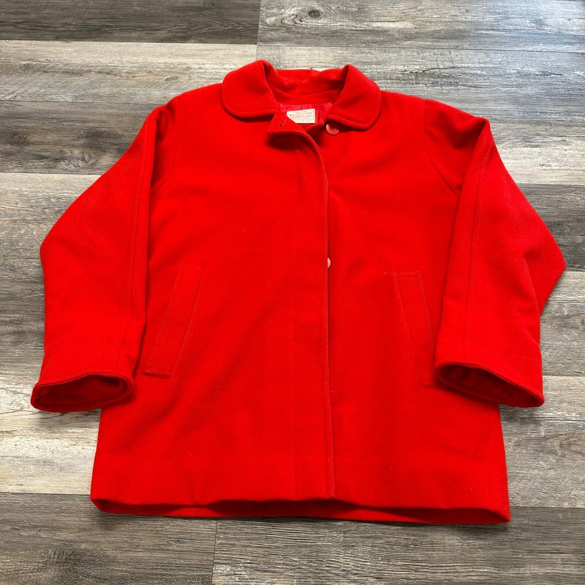 Vintage 80s Pendleton Petite Red Women's XL Wool Collared Vintage 80s Pendleton Petite Red Women's XL Wool Collared