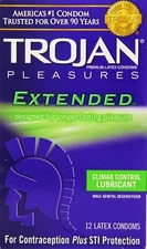 Trojan Extended Pleasure Condoms with Climax Control lubricant - 12 Count