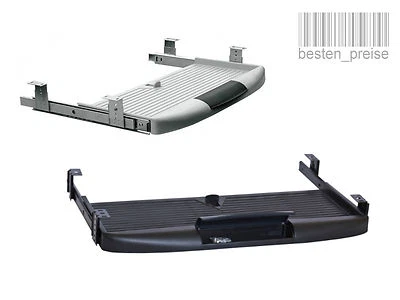 GRAU / SCHWARZ Tastaturauszug Computertisch Tastatur Schreibtisch Keyboardauszug