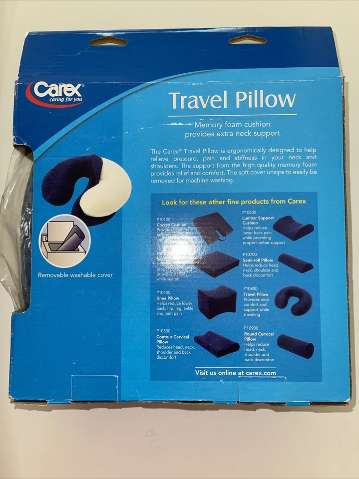 Almohada de viaje Carex almohada para el cuello almohada para avión almohada para coche nueva en caja Foto 3 de 4