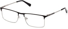 GANT GA3263 005 Black Rectangle Metal Optical Eyeglasses Frame 55-17-145 3263 GA
