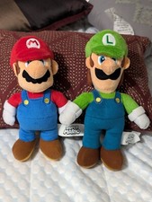 Set Of 2 Super Mario All Star Collection Mario And Luigi 9" 10 Plush Toys Set