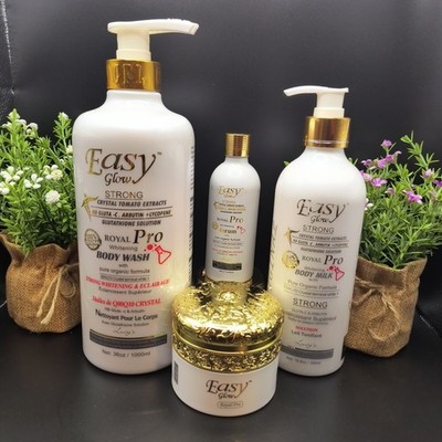 Easy Glow Royal Pro Body Milk 500ml +1000ml Body Wash +Serum+ Cream % ORIGINAL 