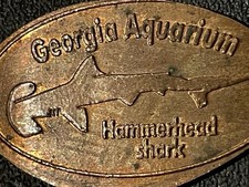 Georgia Aquarium Hammerhead Shark Cu Elongated Penny #031104