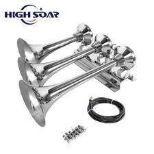 Large Huge Train Horn 150db Triple 3 Trumpet Truck Air Horns Loud Sound 12v24v