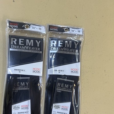 MODEL MODEL 14  Weft Human Hair Extensions Remy Yaky Straight Off Black 1B