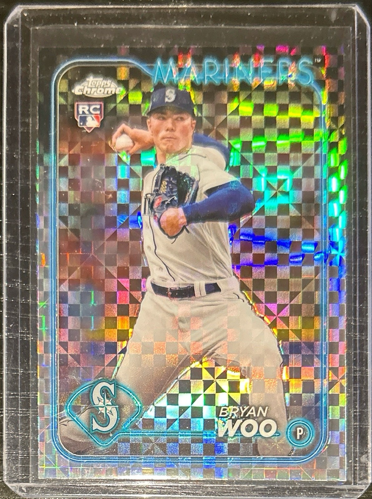 2024 Topps Chrome - Bryan Woo Rookie #172 X-Fractor (RC)
