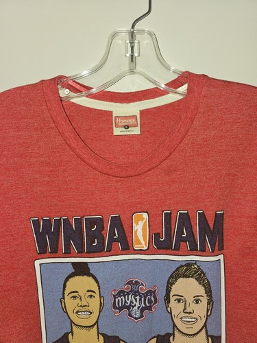 Washington Mystics Della Donne Cloud Retro NBA Jam Large Mens Red Graphic Tee - Picture 2 of 12