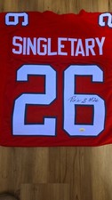 Devin Singletary Buffalo Bills Football Jersey Signed JSA Authenticated