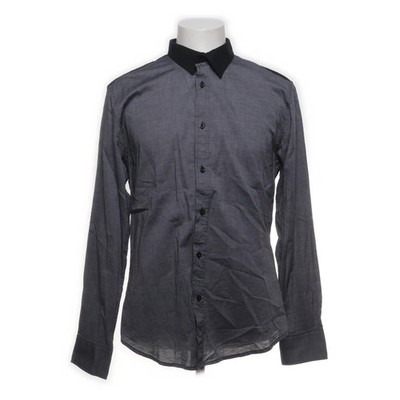 Smug., Hemd, Größe: L, SLIM FIT, Grau/Schwarz, Baumwolle, Fischgräte #oZM