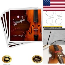 Bronze Violin Strings Full Set G-D-A-E for 1/2  1/4 Violins - Perfect for Kids