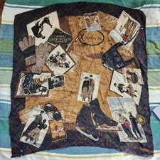 rare vintage Ralph Lauren postcard printed silk scarf