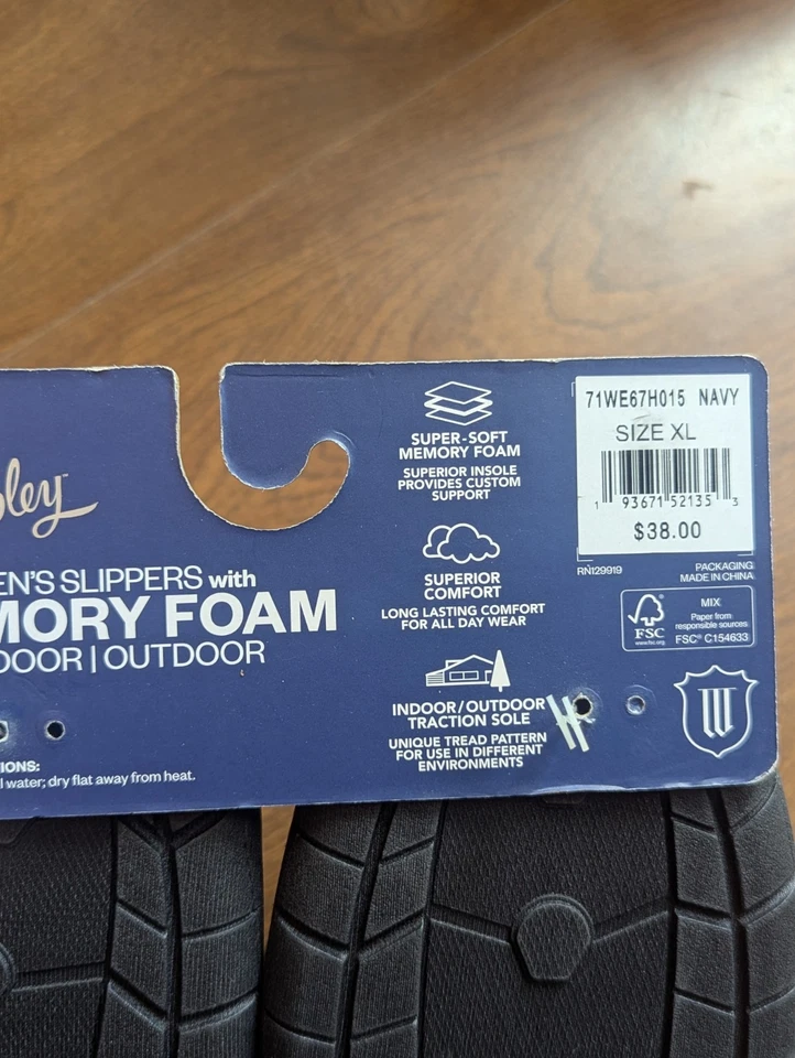 Zapatillas para hombre Wembley XL grises interiores/exteriores nuevas con etiquetas $38 Foto 4 de 4