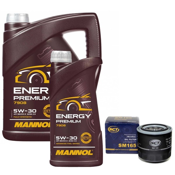 MotoröL Set Mannol 5W-30 6 Liter + ÖLfilter FüR Suzuki Vitara Grand Vitara 2.7-image