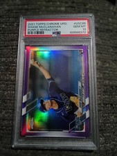 2021 Topps Chrome Update Shane McClanahan #USC85 Purple Refractor PSA 10