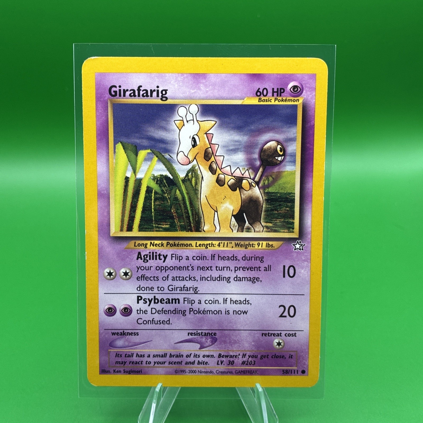 Girafarig 58/111 Neo Genesis - Common Pokemon Card - NM