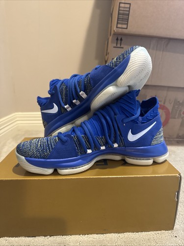 Nike Zoom KD 10 Blue AV4899-414 Kevin Durant White Glow In Dark - Picture 5 of 10