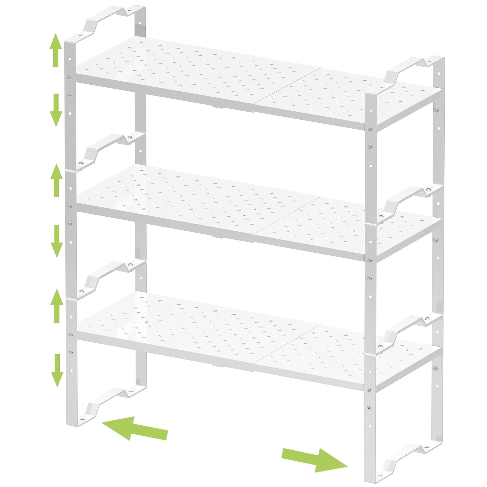 Adjustable Expandable Stackable Spice Rack Cabinet Organizer for Kitchen Storage