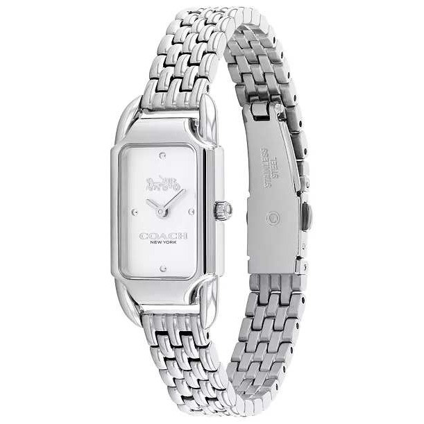 Coach Cadie Rectangular Stainless Steel Bracelet Watch Womens Silver 14504035 OS thumbnail 2