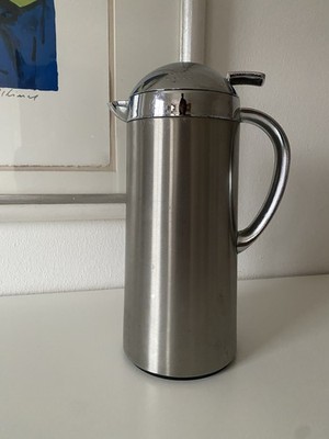   THERMOSKANNE   Tischkanne   schlicht   elegant   silberfarben   900 ml