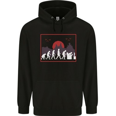 Evolution Eines Gamers Gaming Videospiele Herren 80% Baumwolle Kapuzenpullover
